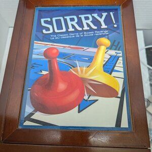 SORRY! Vintage Board Game Collection Bookshelf Edition Wood/Wooden Box